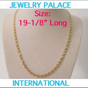 🆕14K Gold Filled Diamon-Cut Designer Necklace.